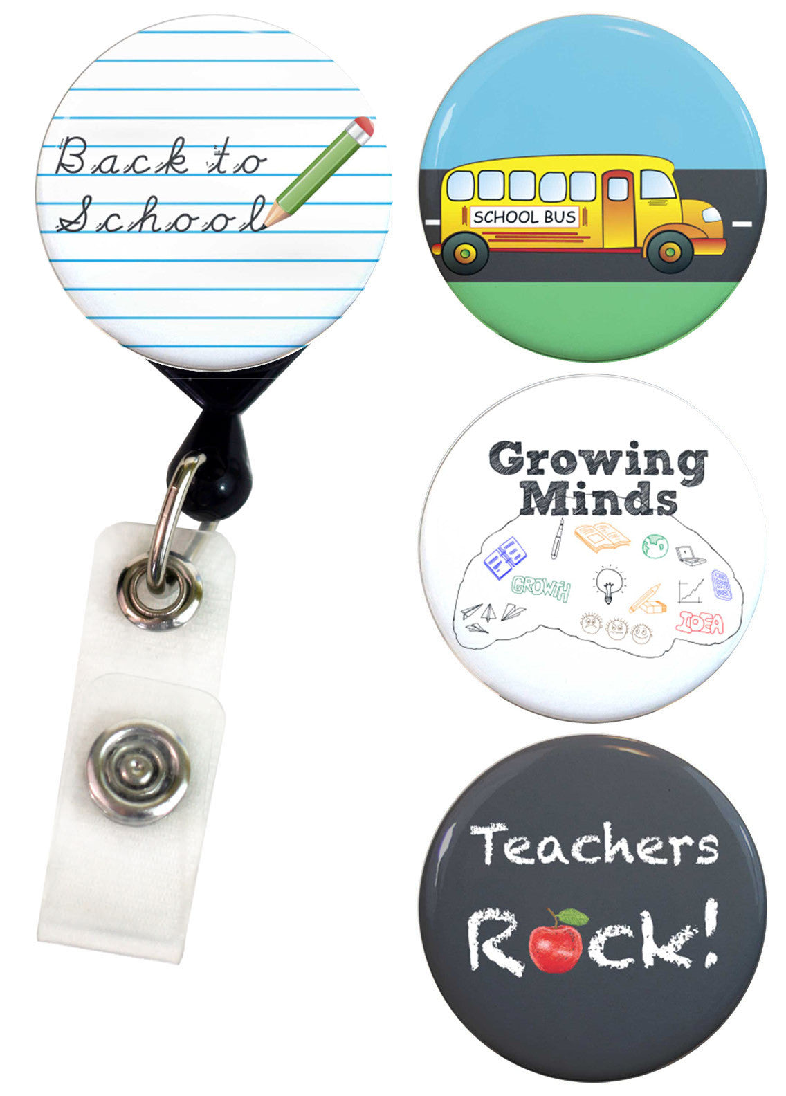 Buttonsmith® Teachers Tinker Reel® Badge Reel – Made in USA – Buttonsmith  Inc.