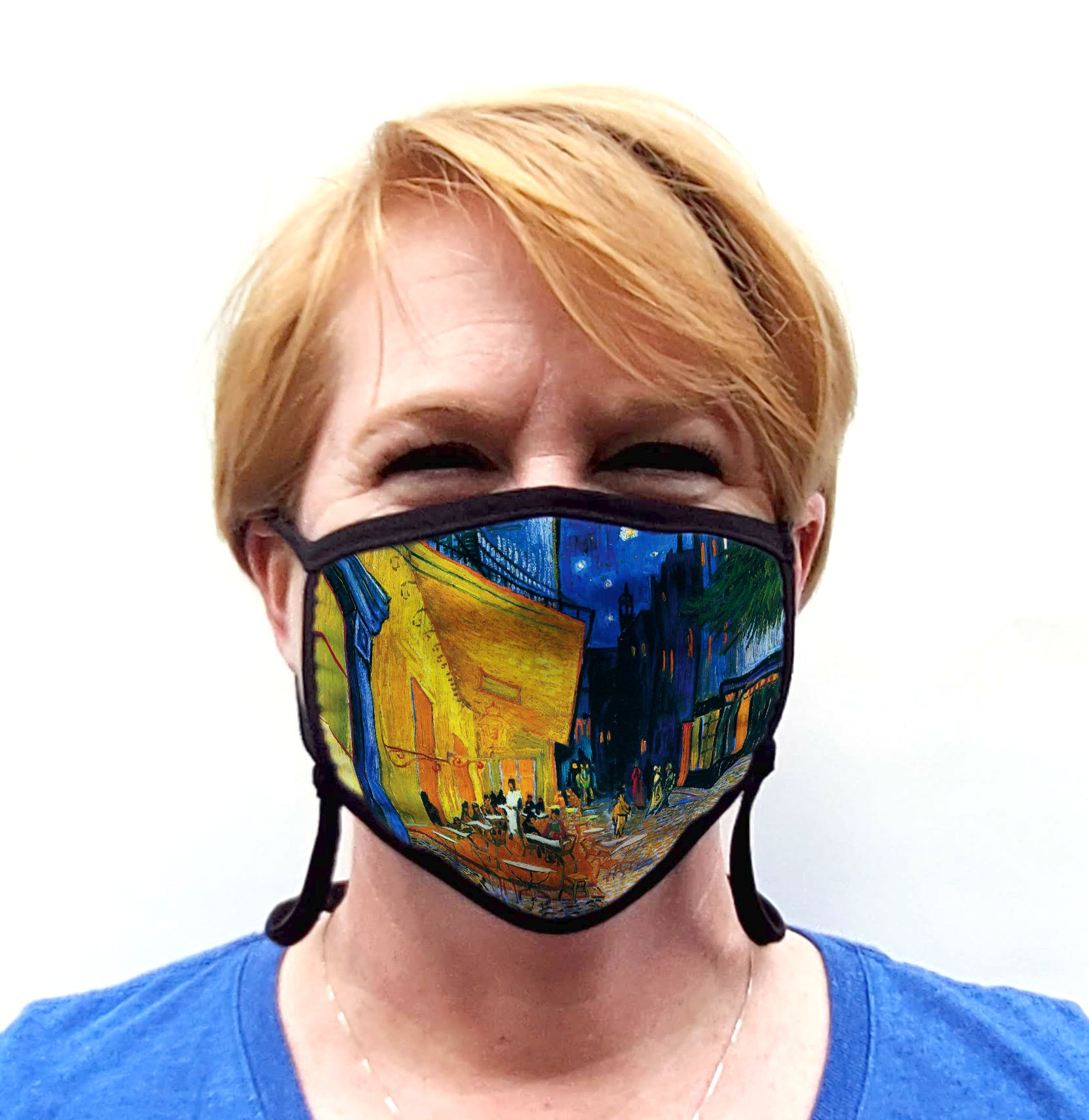 Store Buttonsmith Van Gogh Van Gogh - Set of 5 Adult Adjustable Face Mask with Filter Pocket - Made in the USA