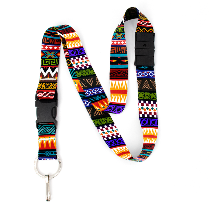 Multicultural Breakaway Lanyard - with Buckle and Flat Ring - Made in the USA