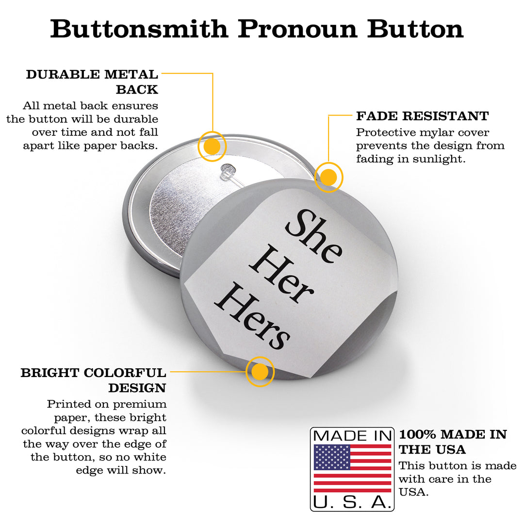 Greys 1.25" Pronoun Buttons