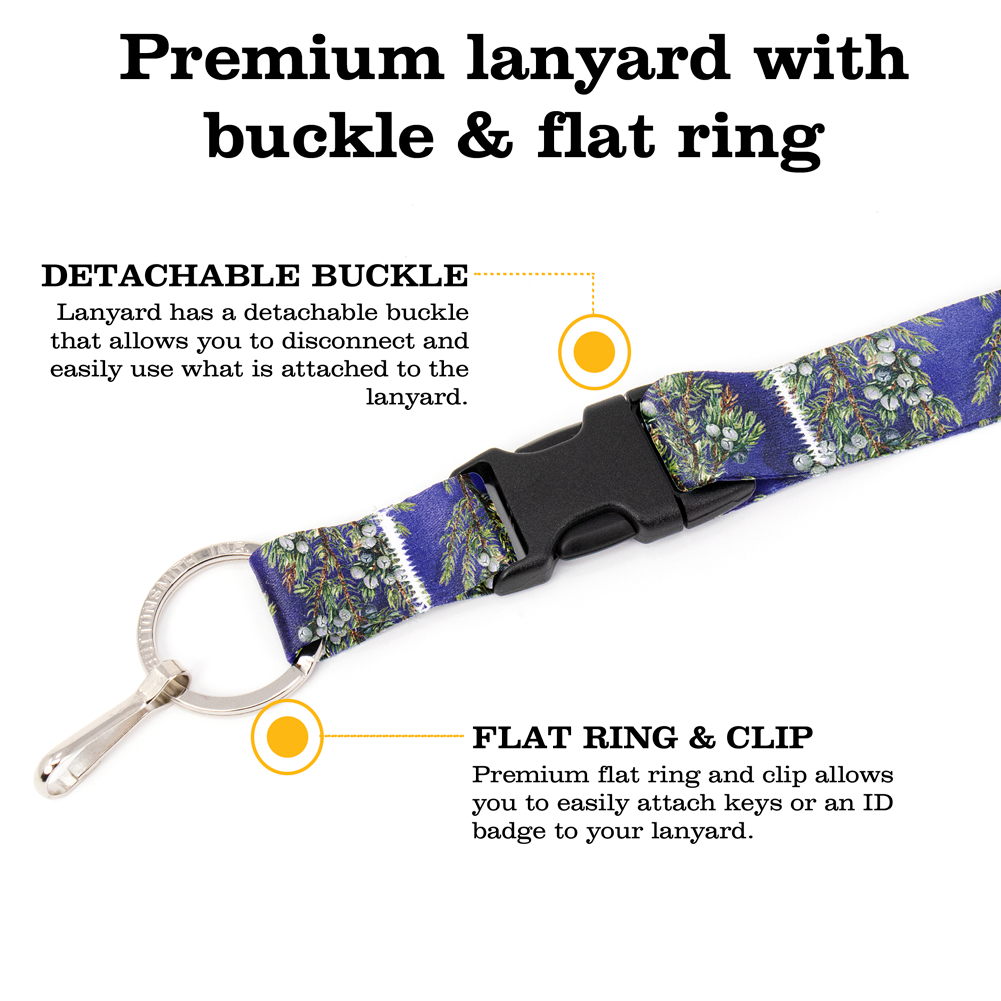 Juniper Breakaway Lanyard - with Buckle and Flat Ring - Made in the USA