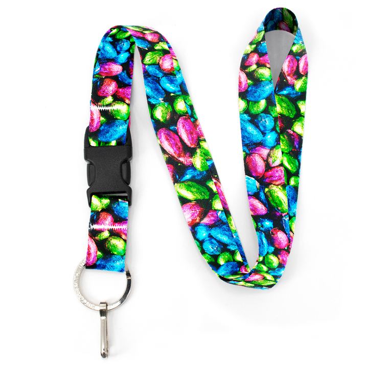 Chocolate Eggs Premium Lanyard - with Buckle and Flat Ring - Made in the USA