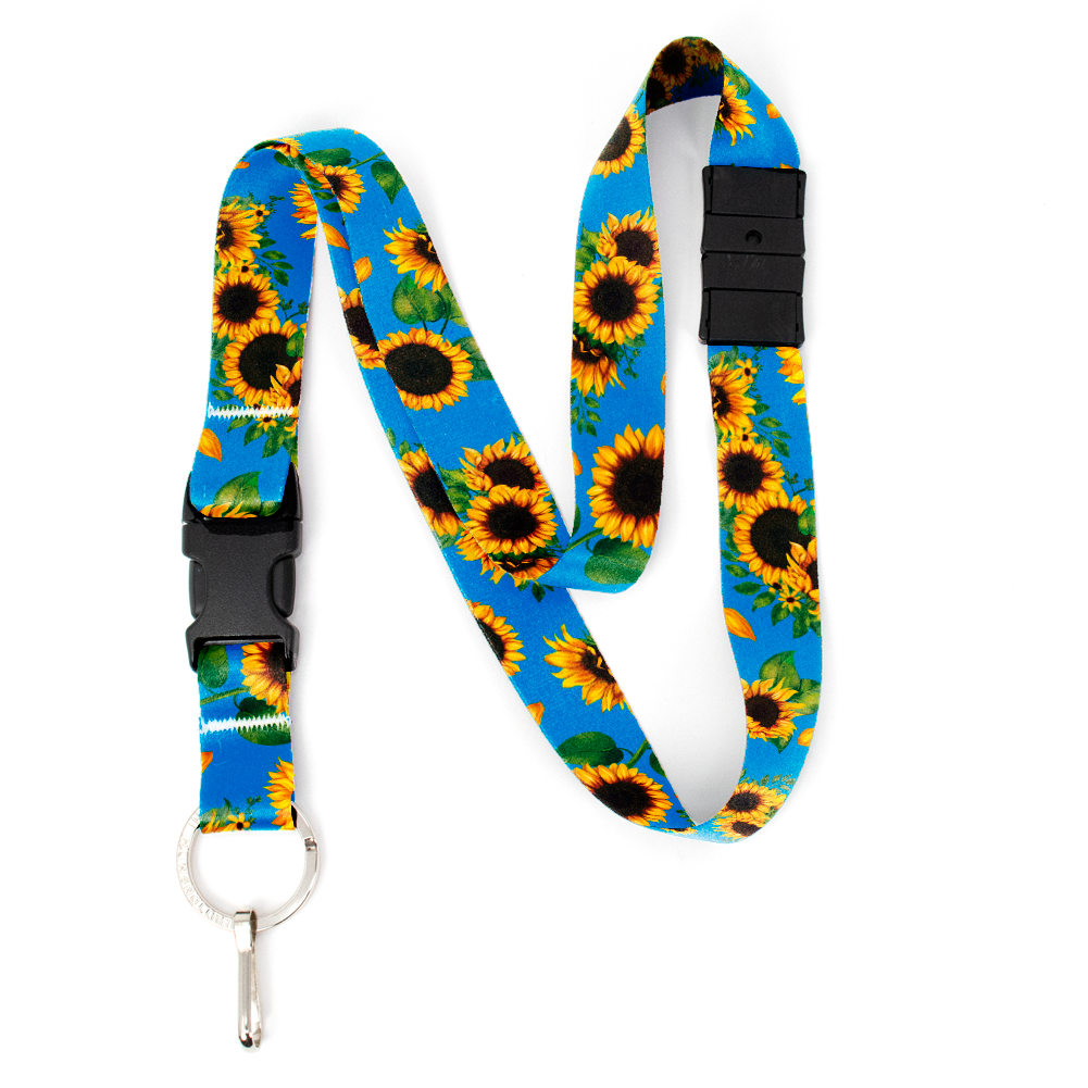 Buttonsmith Disability Sunflowers Breakaway Lanyard - with Buckle and ...