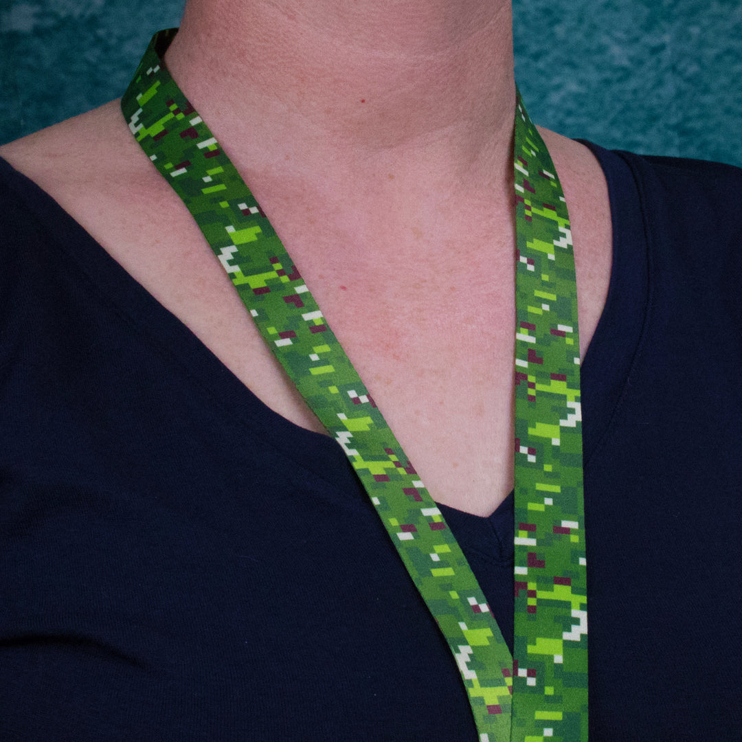 Buttonsmith PixelLand Camo Breakaway Lanyard - Made in USA - Buttonsmith Inc.