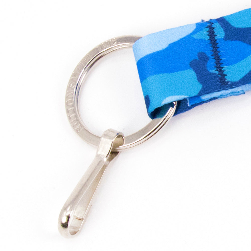 Buttonsmith Blue Camo Lanyard - Made in USA - Buttonsmith Inc.