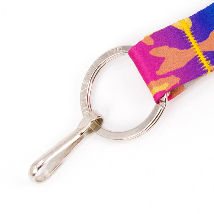 Buttonsmith Rainbow Camo Wristlet Lanyard Made in USA - Buttonsmith Inc.