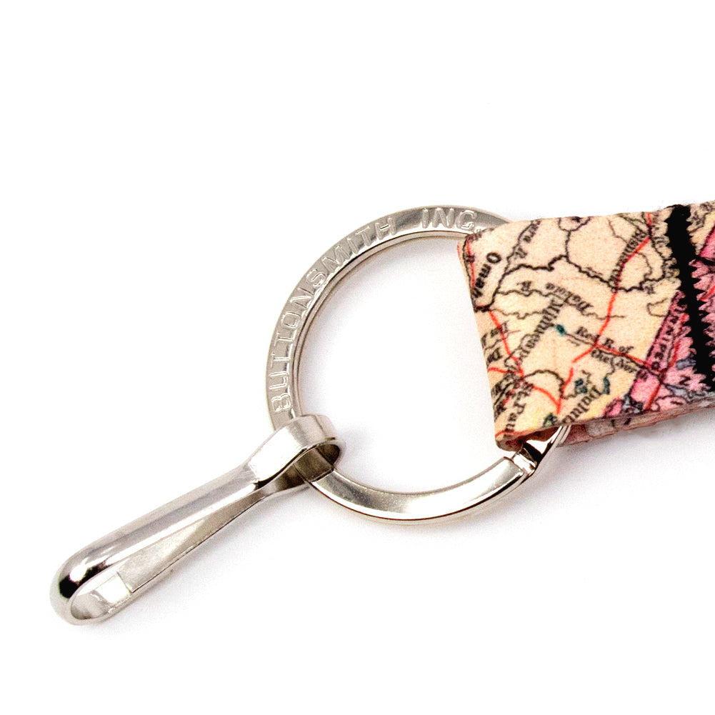 Buttonsmith Map Wristlet Lanyard Made in USA - Buttonsmith Inc.