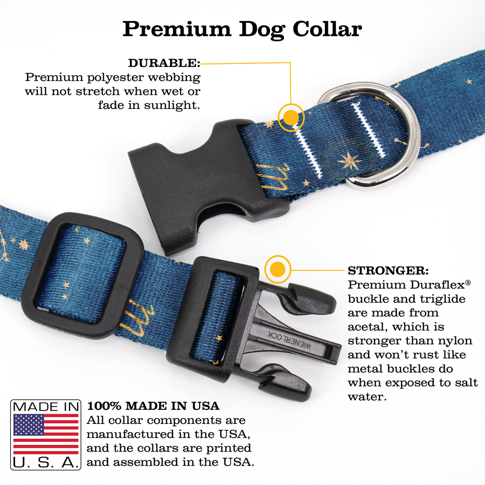 Zodiac Scorpio Dog Collar - Made in USA