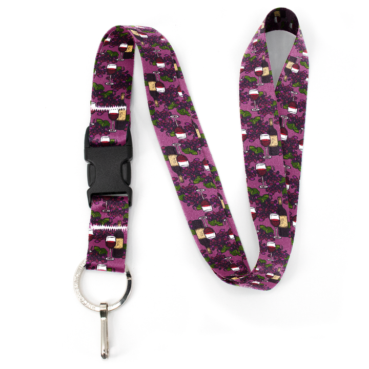 Cabernet Premium Lanyard - with Buckle and Flat Ring - Made in the USA