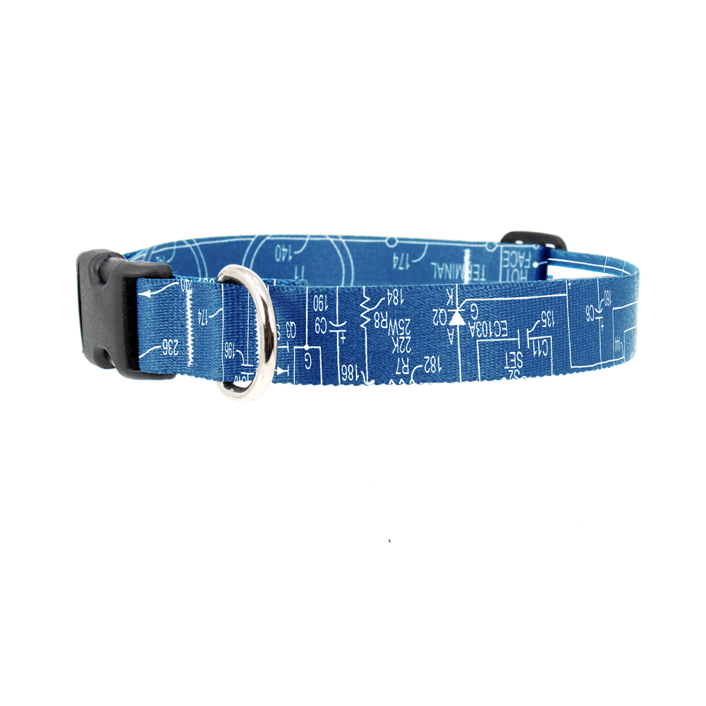 Circuits Blueprints Dog Collar - Made in USA