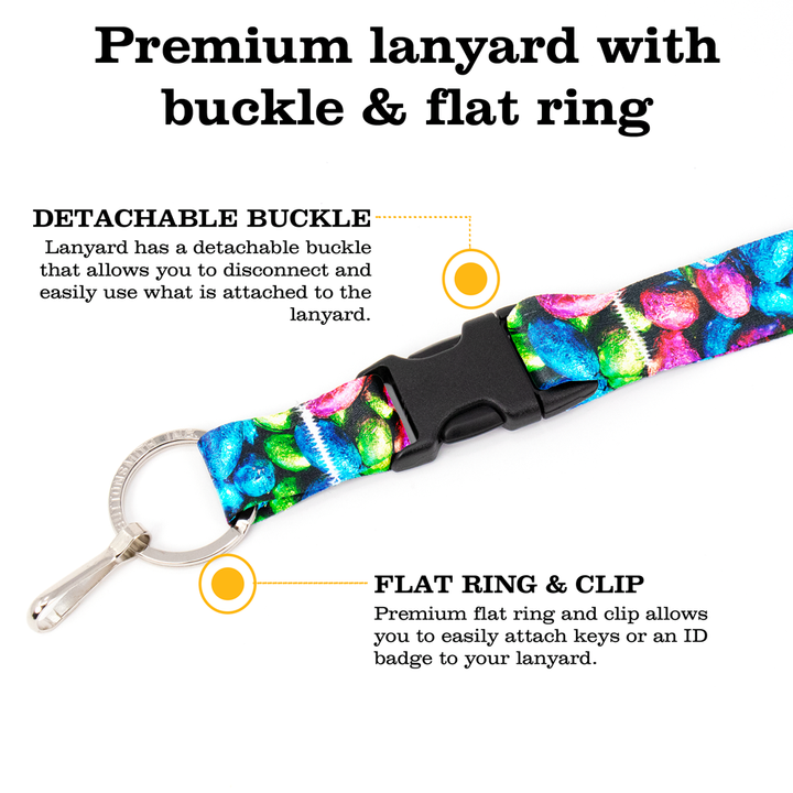 Chocolate Eggs Premium Lanyard - with Buckle and Flat Ring - Made in the USA