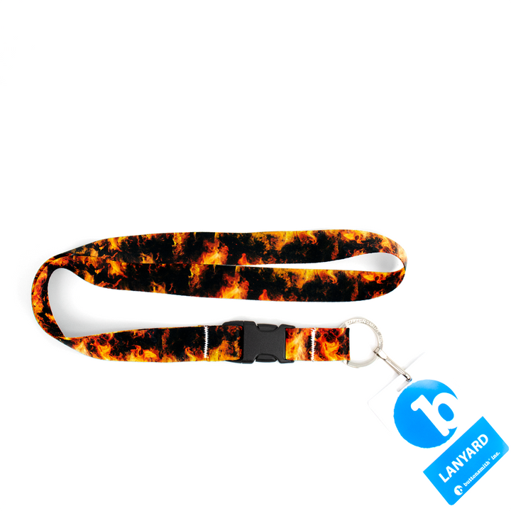 Bonfire Premium Lanyard - with Buckle and Flat Ring - Made in the USA