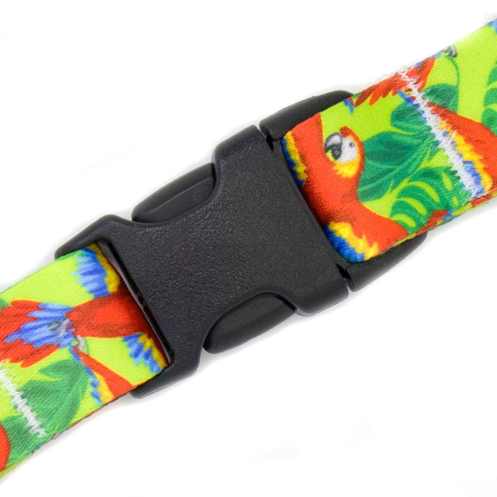 Buttonsmith Scarlet Macaw Custom Lanyard Made in USA - Buttonsmith Inc.