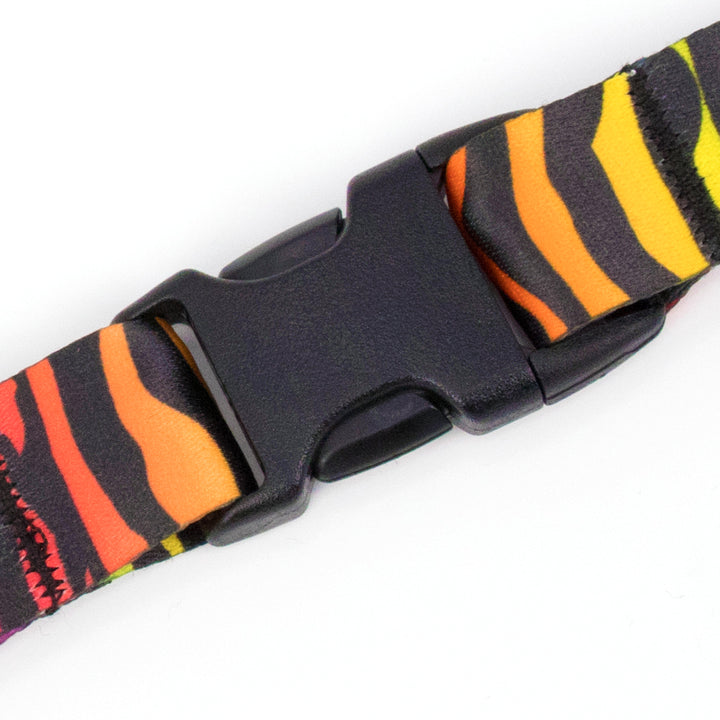 Buttonsmith Rainbow Zebra Custom Lanyard Made in USA - Buttonsmith Inc.