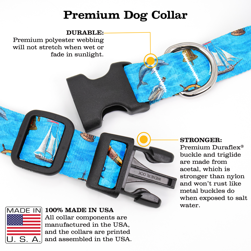 Ocean Breeze Dog Collar - Made in USA