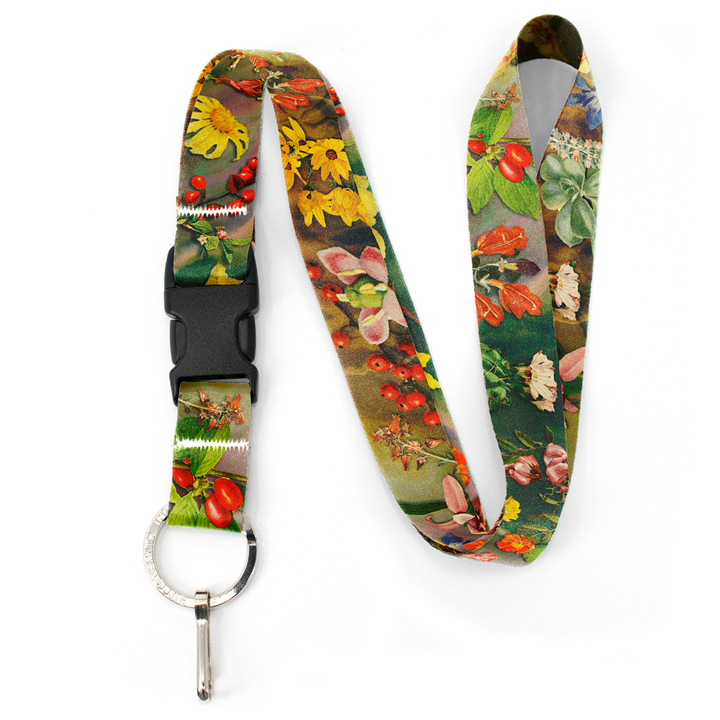 Desert Blooms Premium Lanyard - with Buckle and Flat Ring - Made in the USA