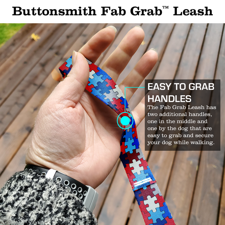 Democracy Puzzle Fab Grab Leash - Made in USA