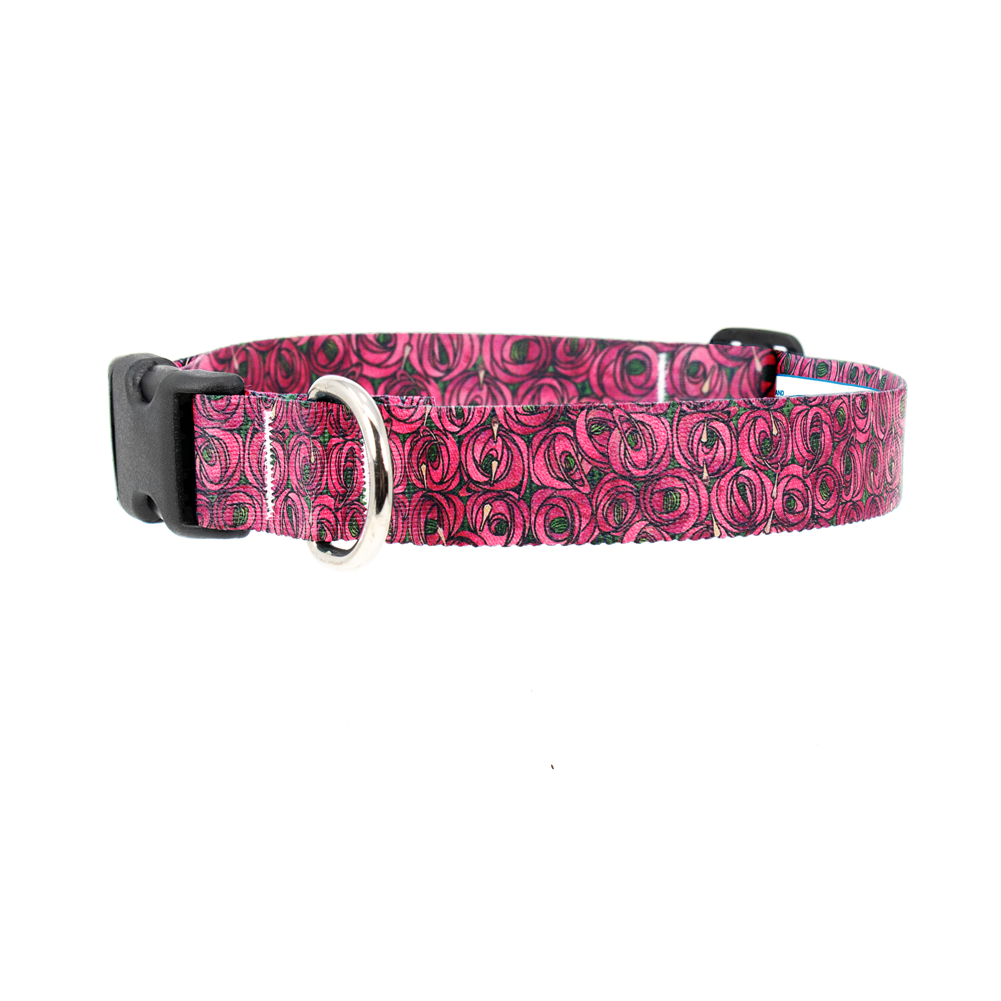 Mackintosh Roses Dog Collar - Made in USA