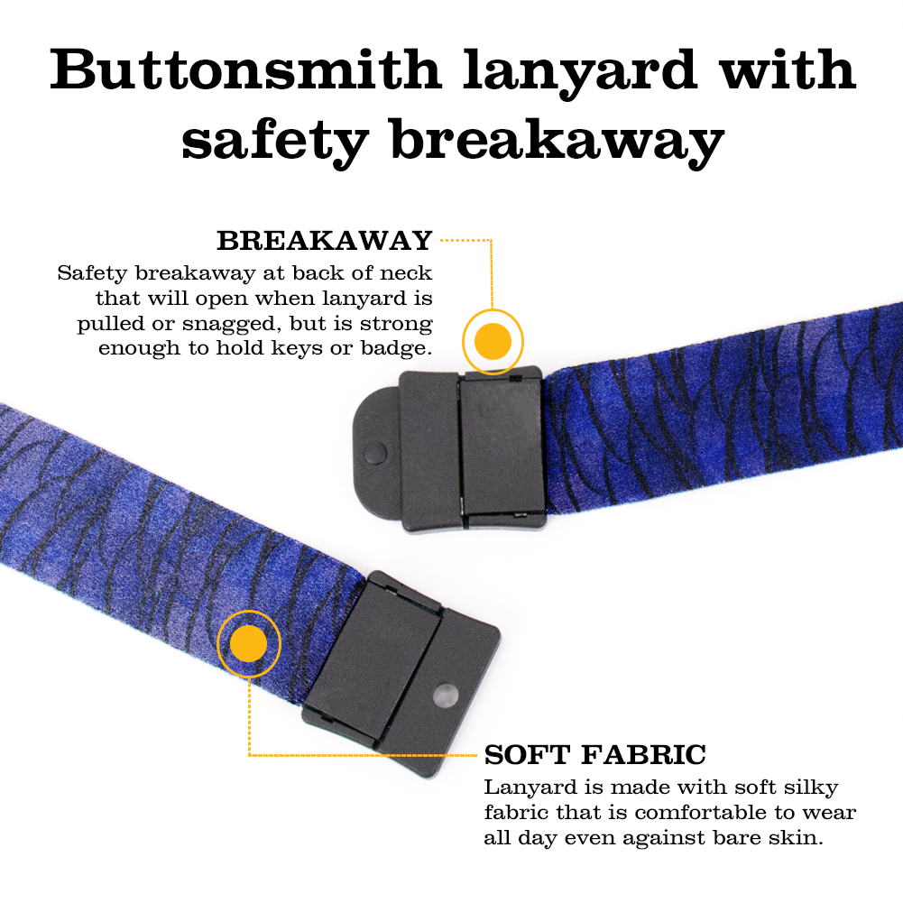 Purple Martin Breakaway Lanyard - with Buckle and Flat Ring - Made in the USA