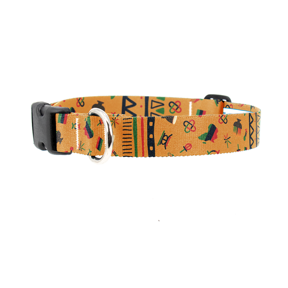 Buttonsmith Kwanzaa Dog Collar - Fadeproof Printing, Military Grade ...