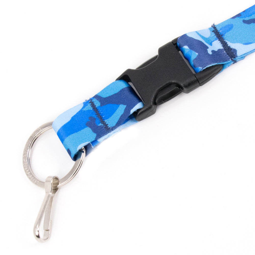 Buttonsmith Blue Camo Lanyard - Made in USA - Buttonsmith Inc.