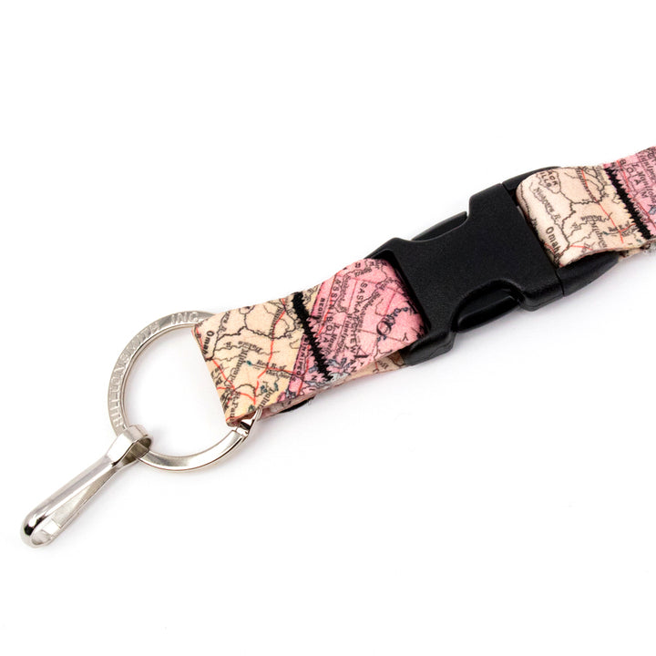 Buttonsmith Map Lanyard - Made in USA - Buttonsmith Inc.