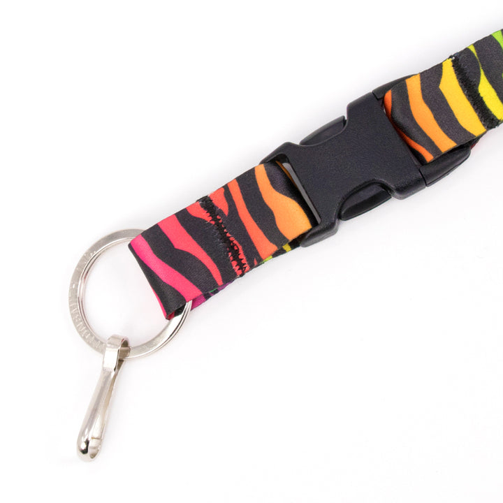 Buttonsmith Rainbow Zebra Custom Lanyard Made in USA - Buttonsmith Inc.