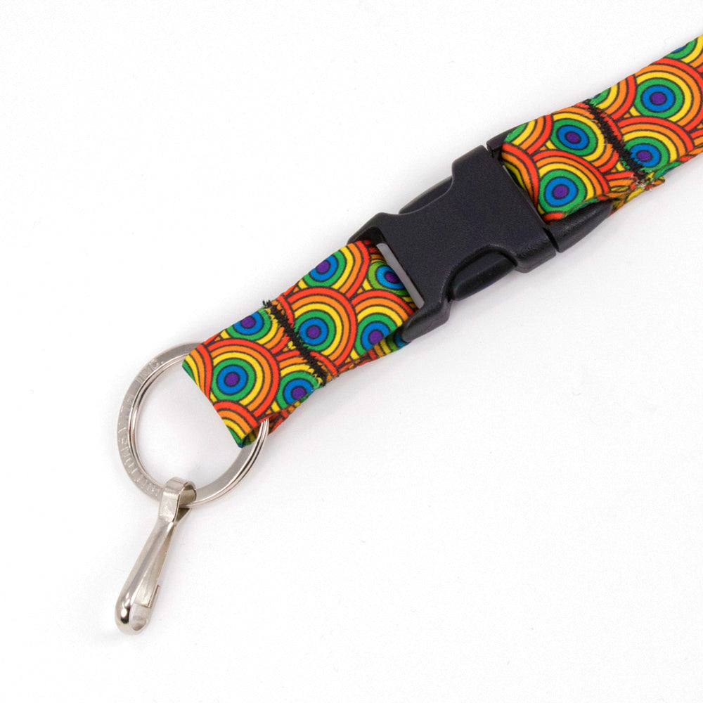 Buttonsmith Rainbow Arches Lanyard - Made in USA - Buttonsmith Inc.