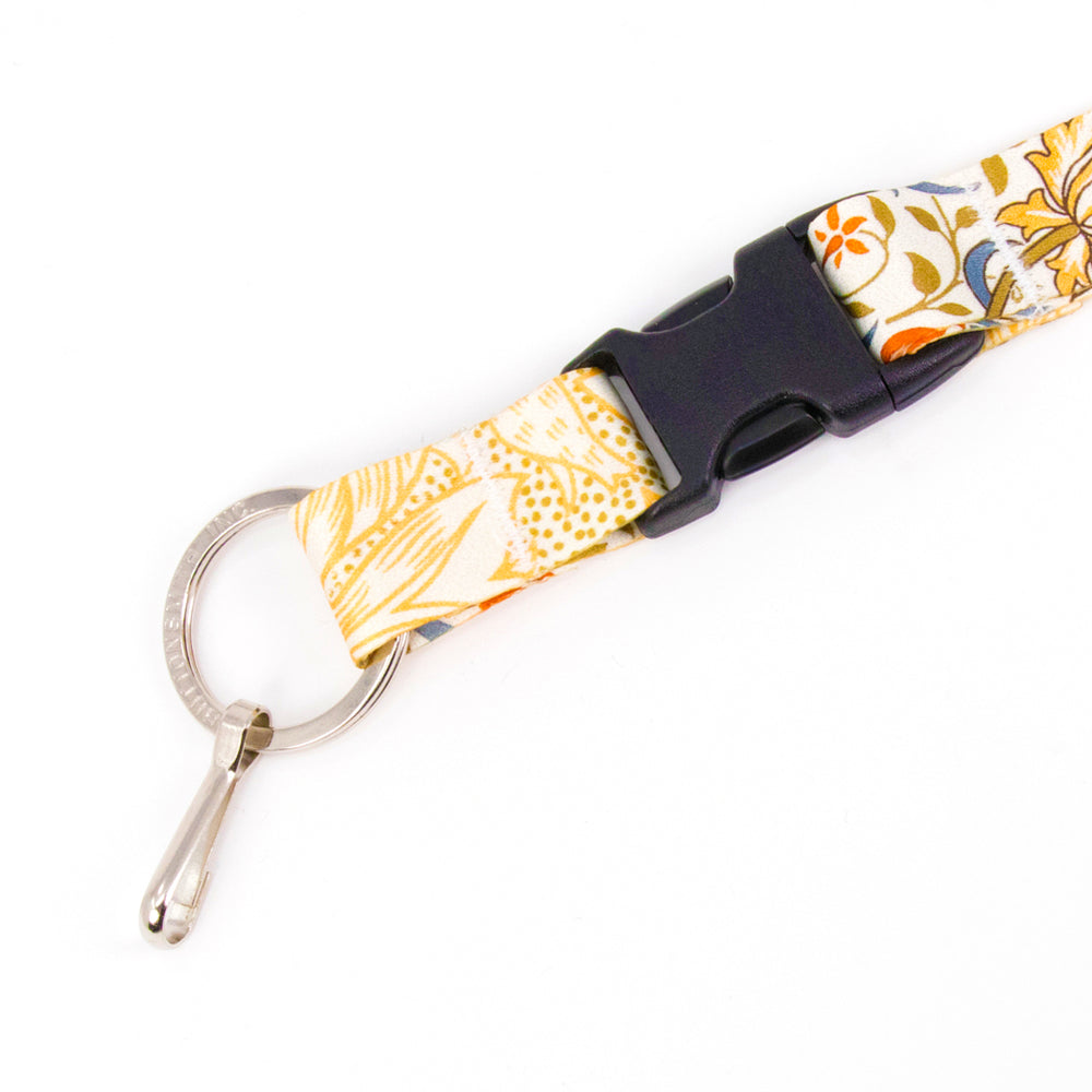 Buttonsmith William Morris Flora Lanyard - Made in USA - Buttonsmith Inc.