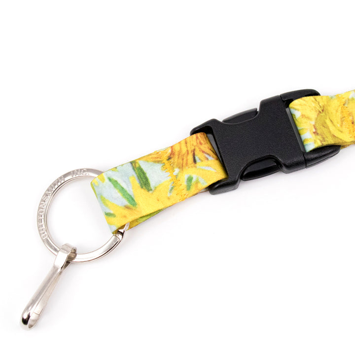 Buttonsmith Van Gogh Sunflower Premium Lanyard - Made in USA - Buttonsmith Inc.