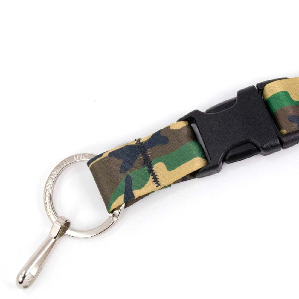 Buttonsmith Woodland Camo Custom Lanyard Made in USA - Buttonsmith Inc.