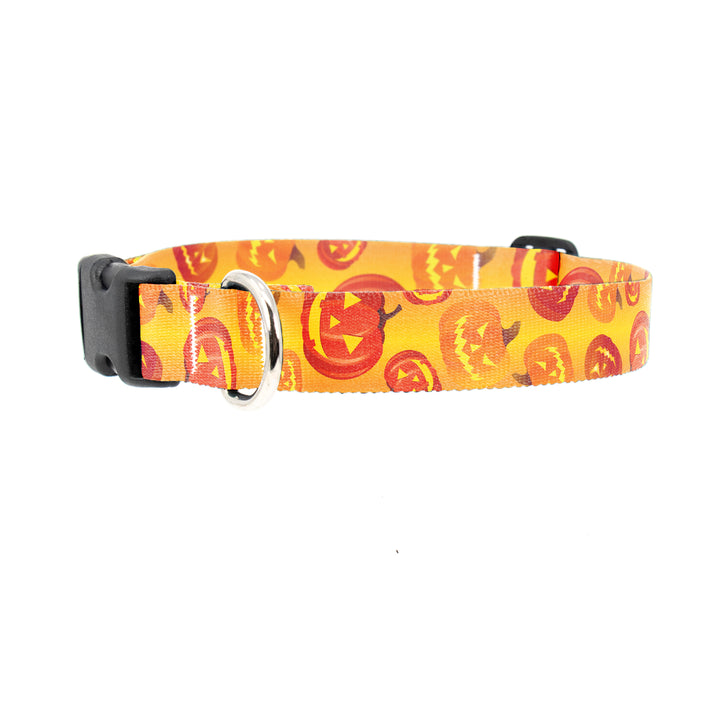 Jack O Lantern Dog Collar - Made in USA