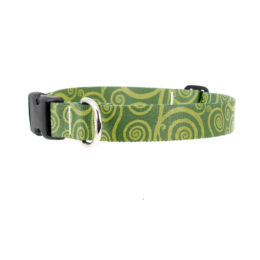 Swirls Peridot Dog Collar - Made in USA