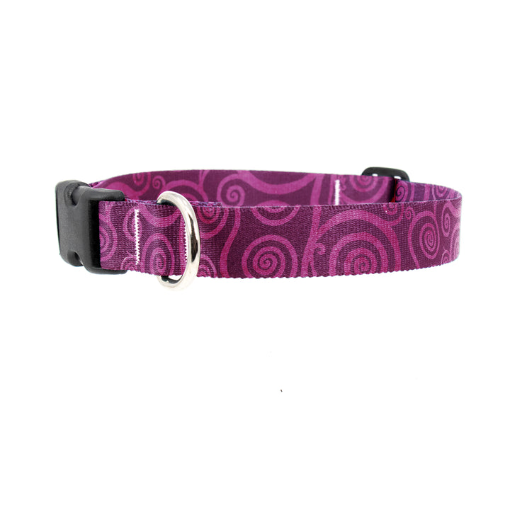 Swirls Ruby Dog Collar - Made in USA