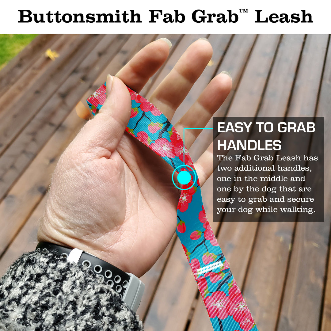 Cheery Cherry Fab Grab Leash - Made in USA