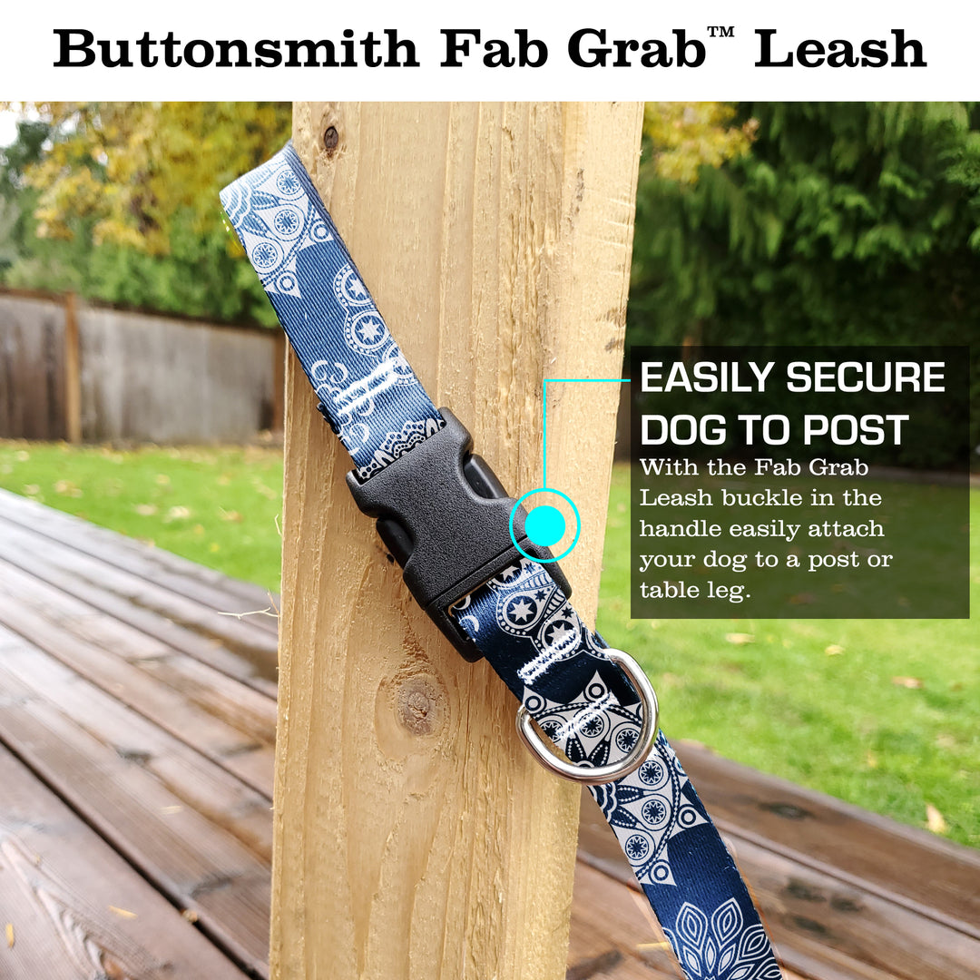 Denim Lace Fab Grab Leash - Made in USA