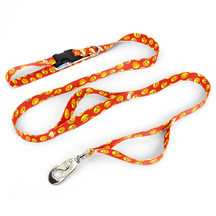 Orange Emoji Fab Grab Leash - Made in USA