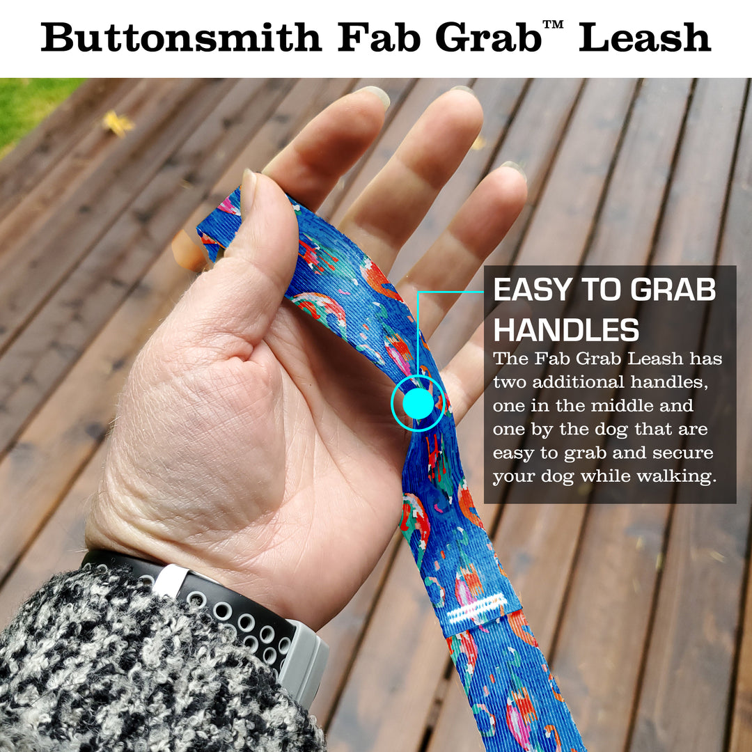 Ikat Electric Fab Grab Leash - Made in USA