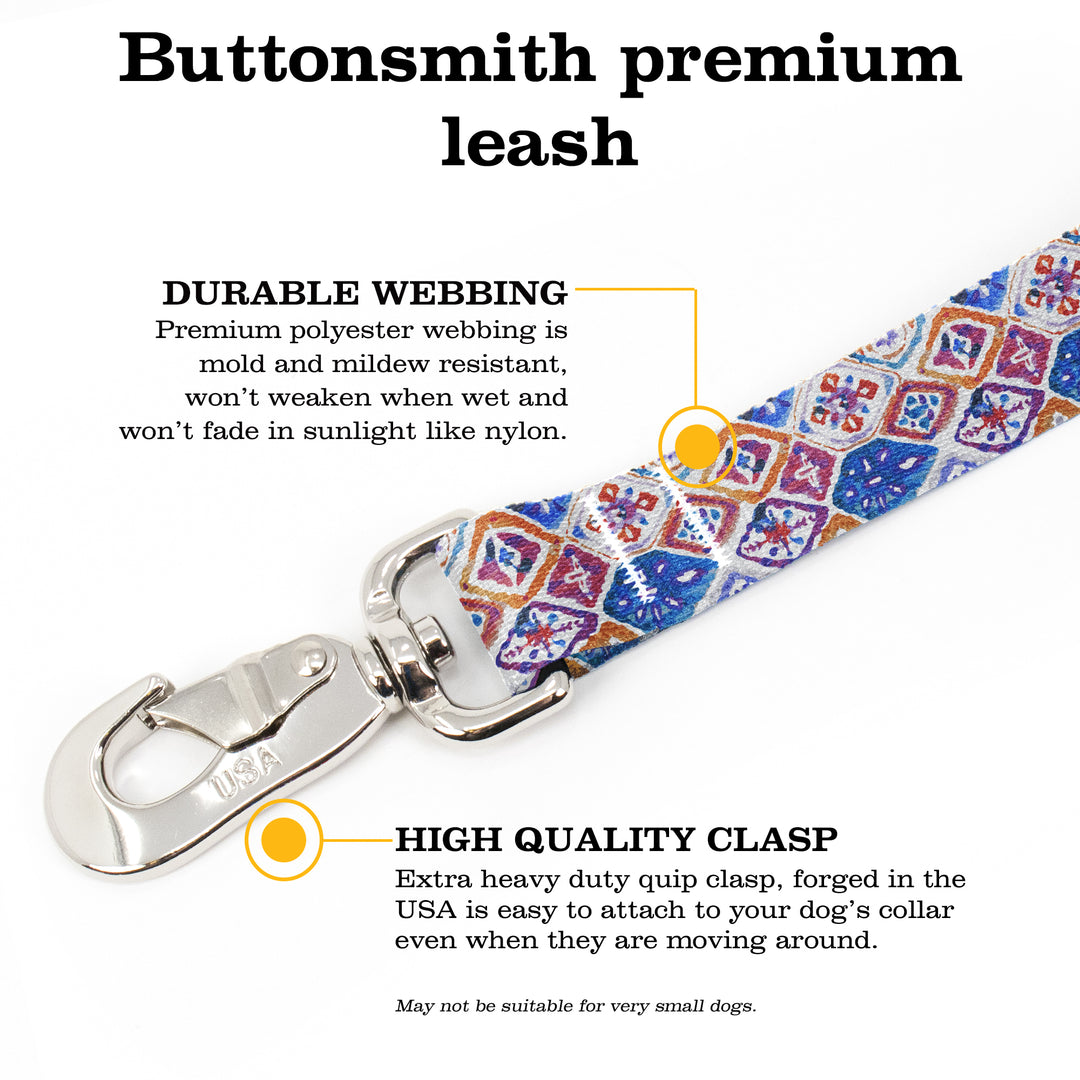 Ikat Mosaic Fab Grab Leash - Made in USA