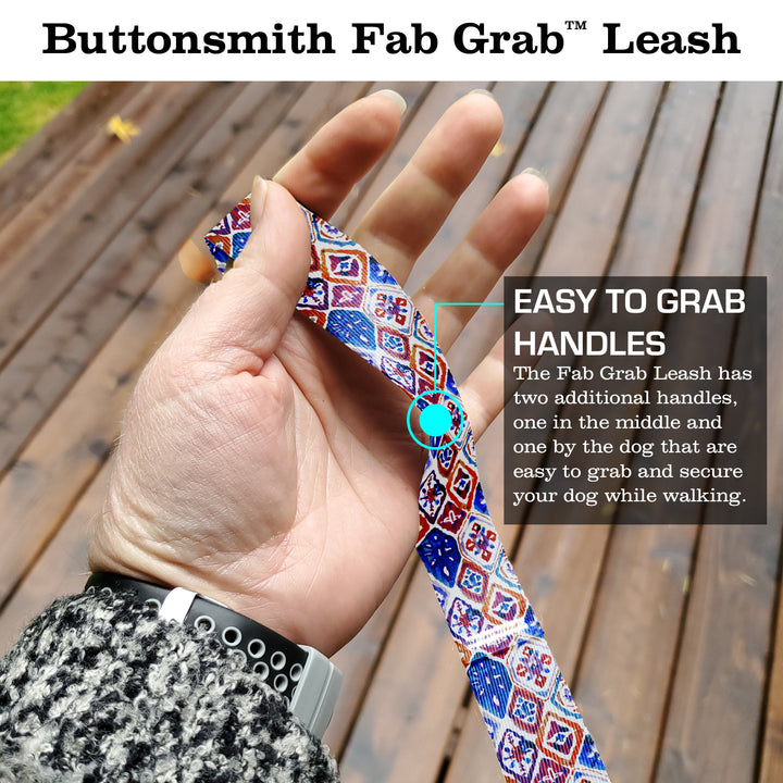 Ikat Mosaic Fab Grab Leash - Made in USA