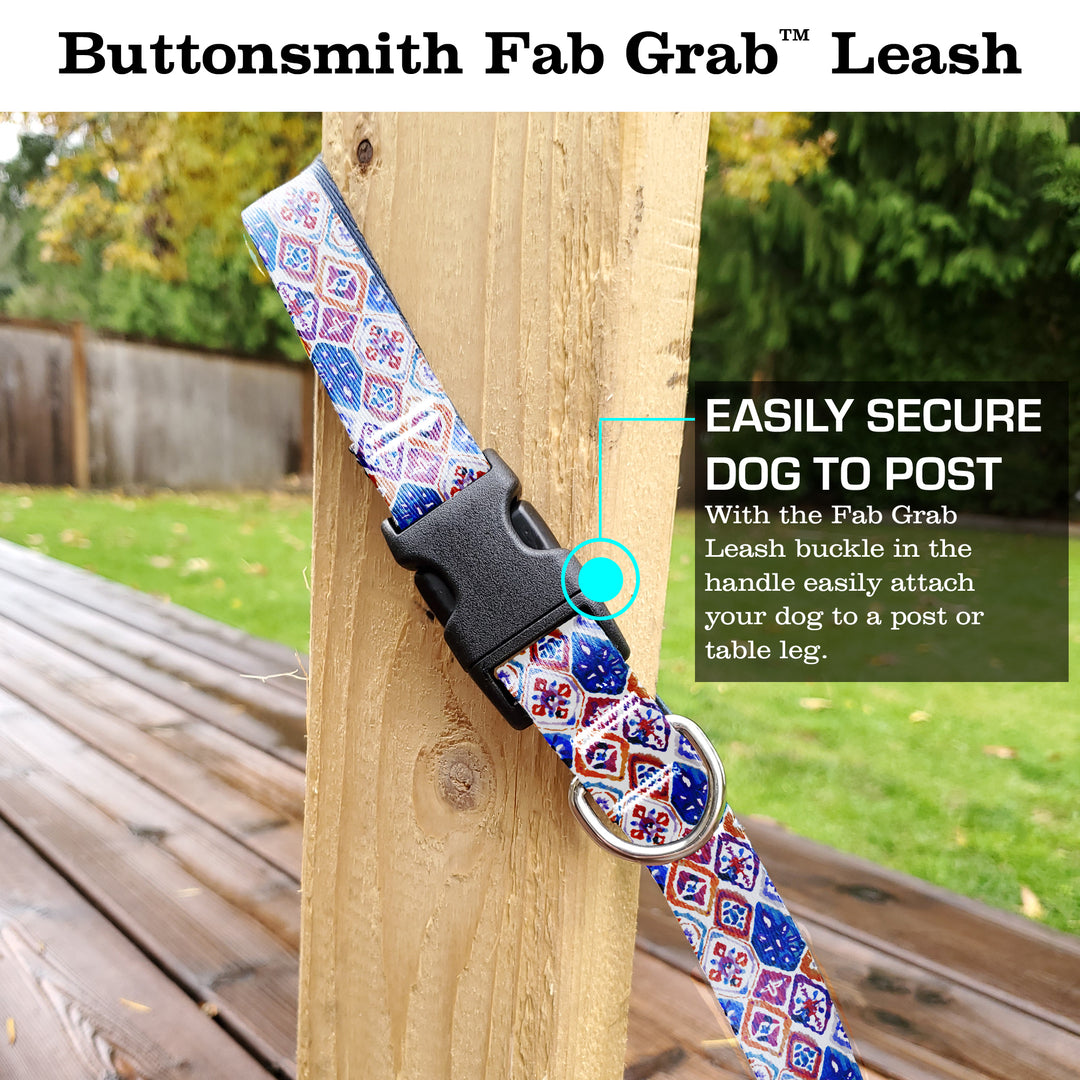 Ikat Mosaic Fab Grab Leash - Made in USA