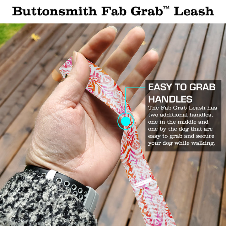 Ikat Rose Fab Grab Leash - Made in USA