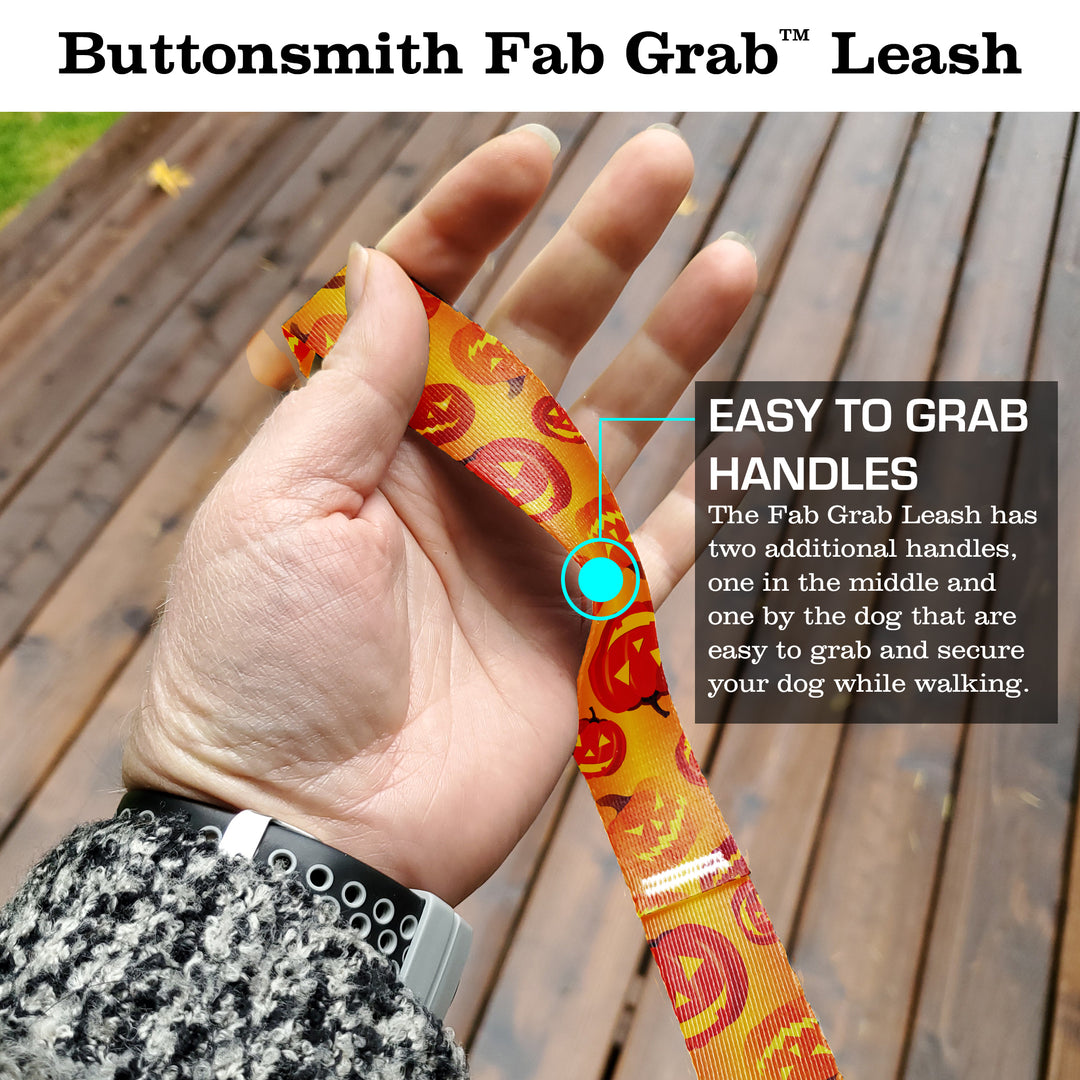 Jack O Lantern Fab Grab Leash - Made in USA