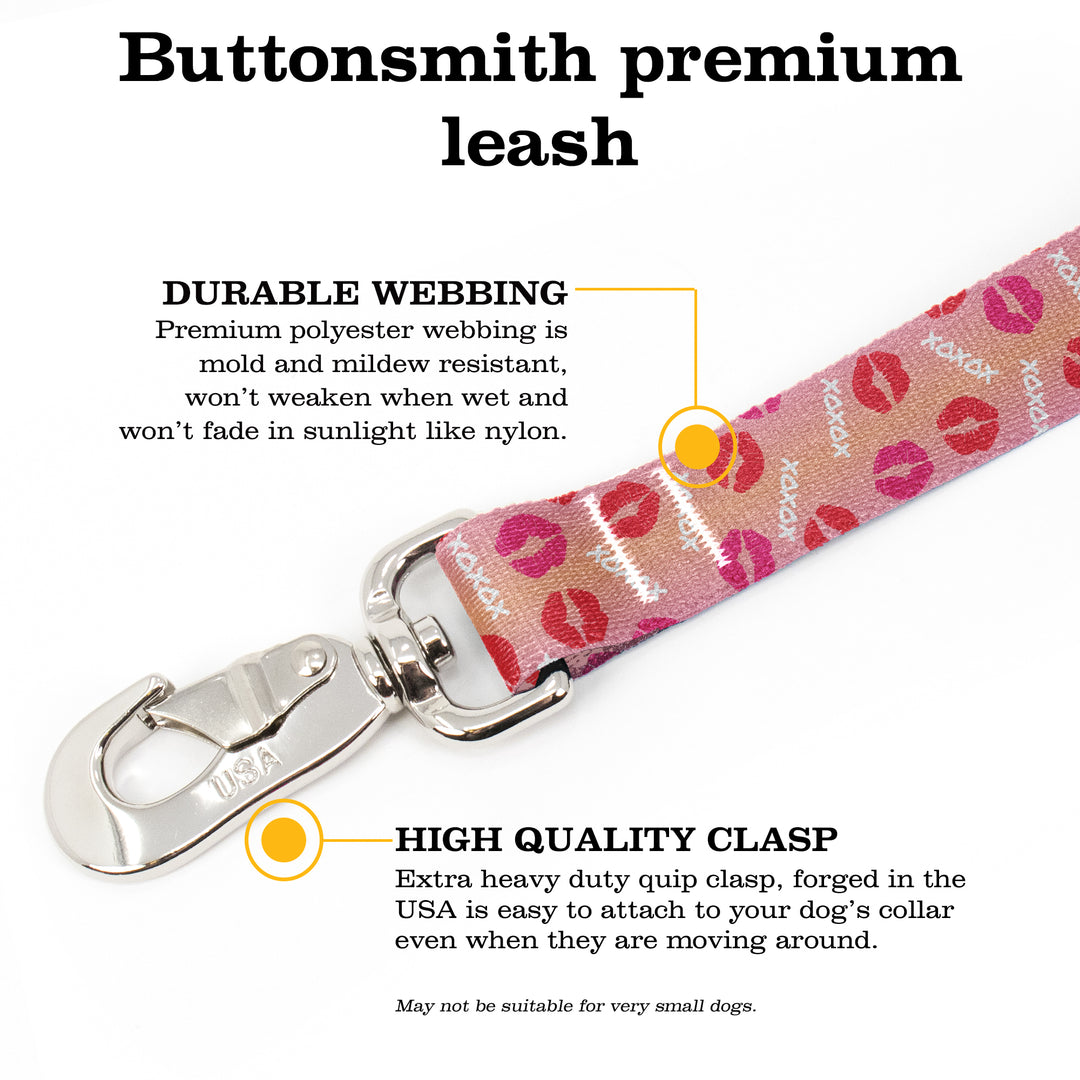 Kisses Blush Fab Grab Leash - Made in USA