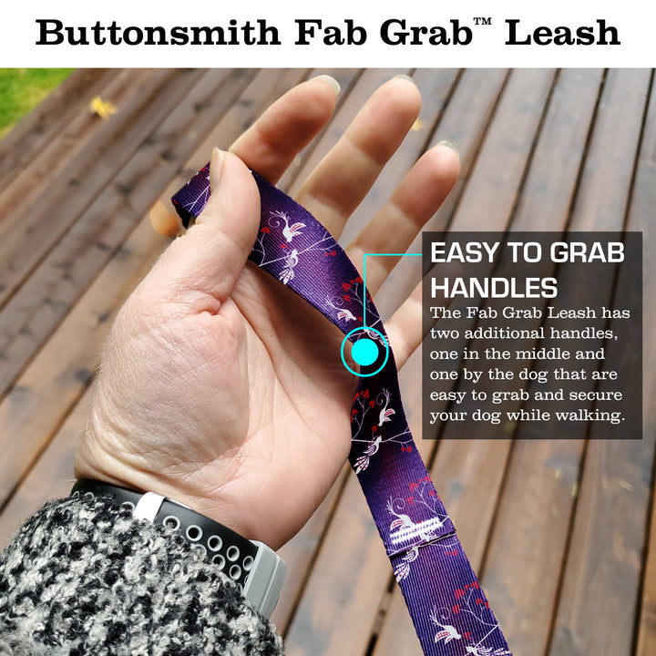 Love Birds Purple Fab Grab Leash - Made in USA