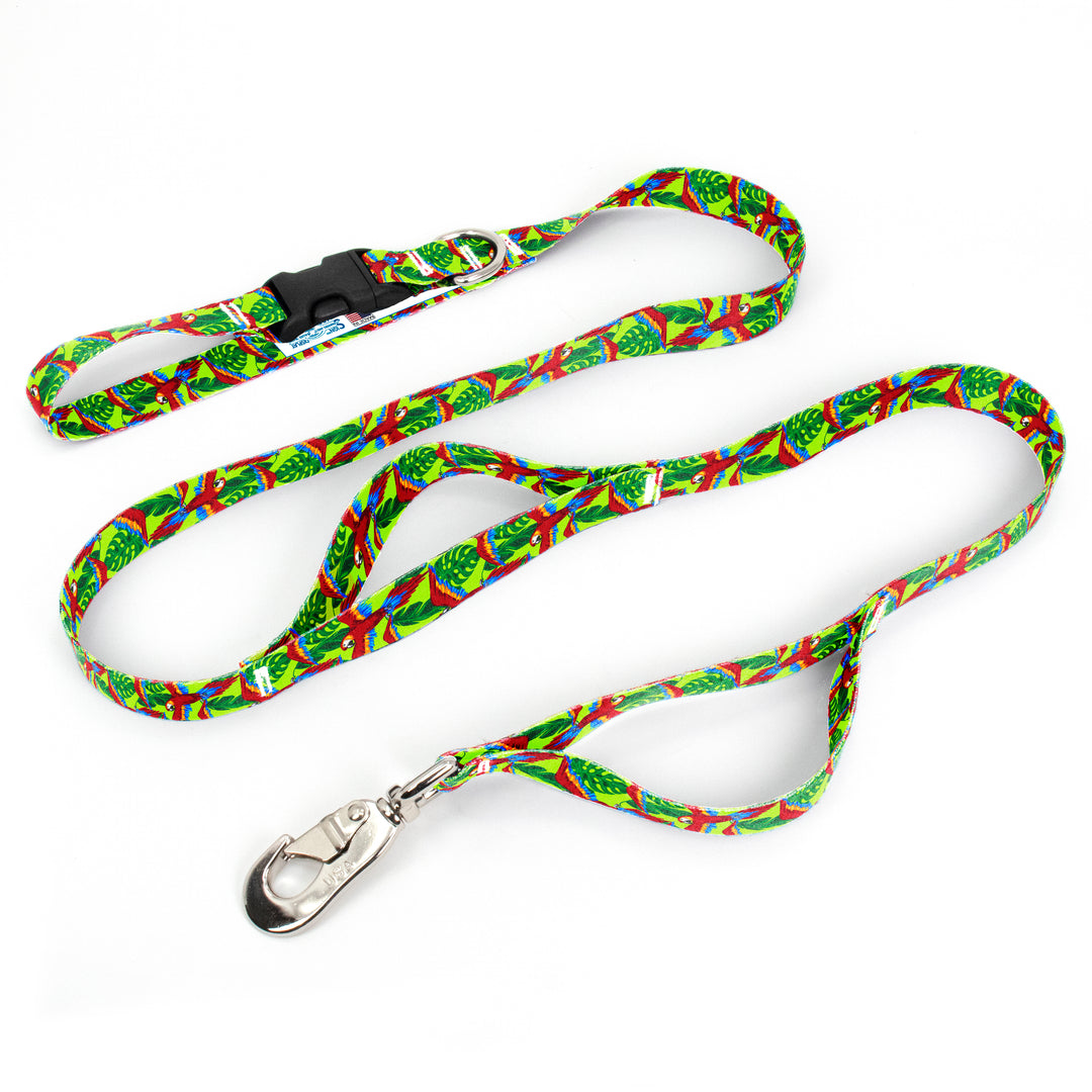 Scarlet Macaw Fab Grab Leash - Made in USA