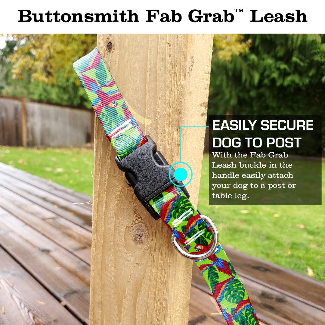 Scarlet Macaw Fab Grab Leash - Made in USA