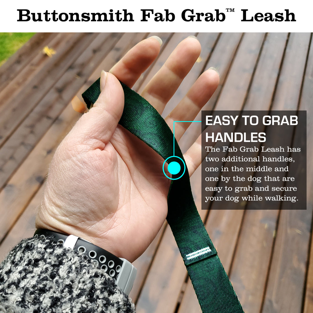 Swirls Emerald Fab Grab Leash - Made in USA