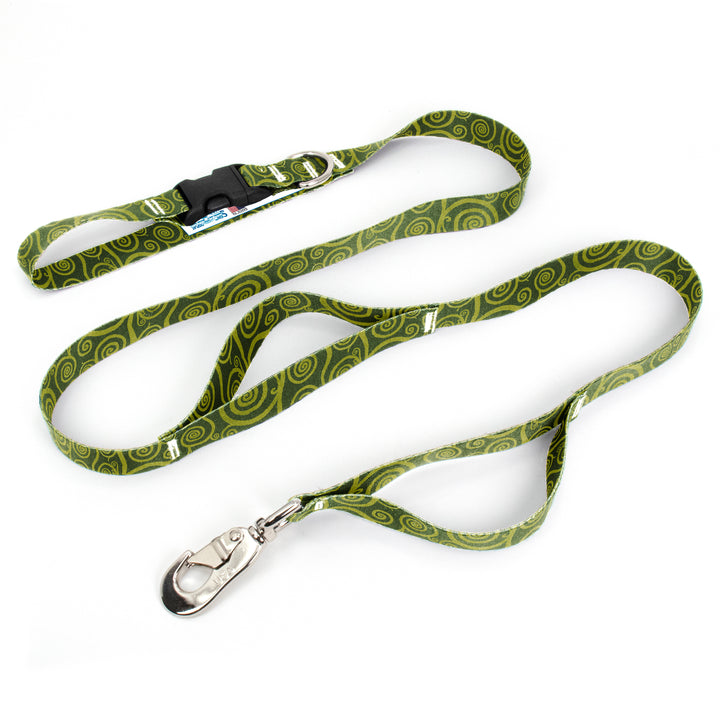 Swirls Peridot Fab Grab Leash - Made in USA