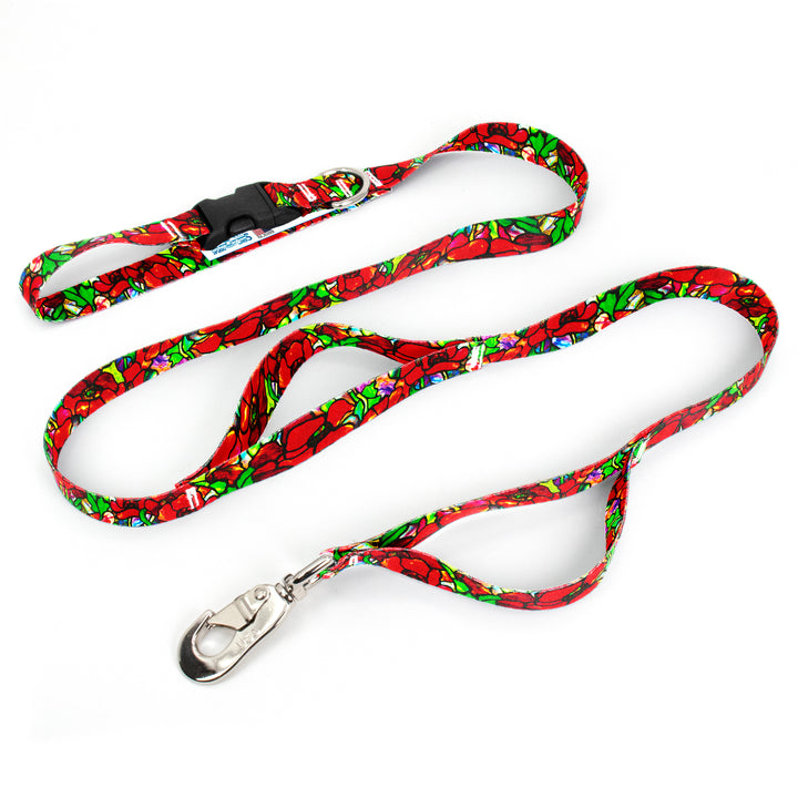 Tiffany Poppies Fab Grab Leash - Made in USA